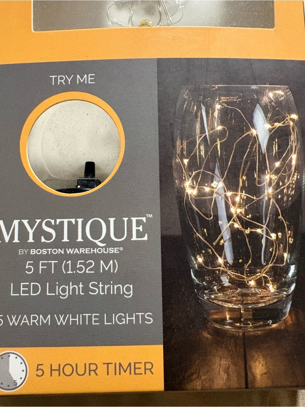 Boston Warehouse Mystique LED Light String - Warm White New in Box